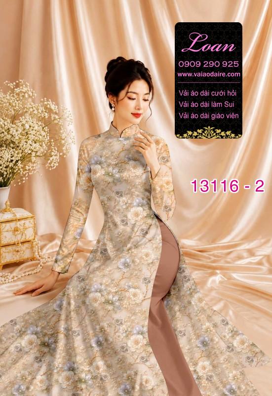 Vải áo dài hoa in 3D