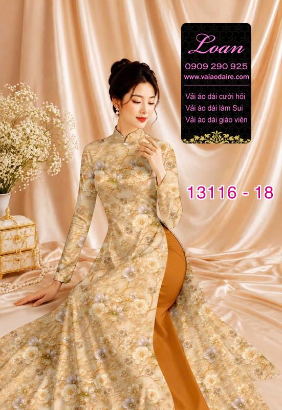 Vải áo dài hoa in 3D