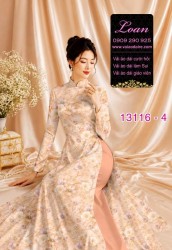 Vải áo dài hoa in 3D