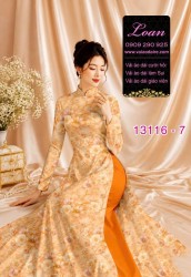 Vải áo dài hoa in 3D