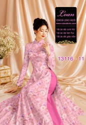 Vải áo dài hoa in 3D