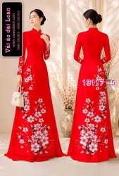 Vải áo dài hoa in 3D