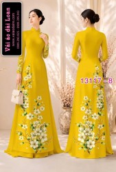 Vải áo dài hoa in 3D
