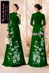 Vải áo dài hoa in 3D