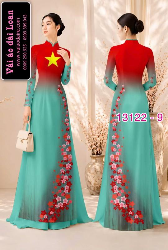 Vải áo dài lá cờ Việt  Nam