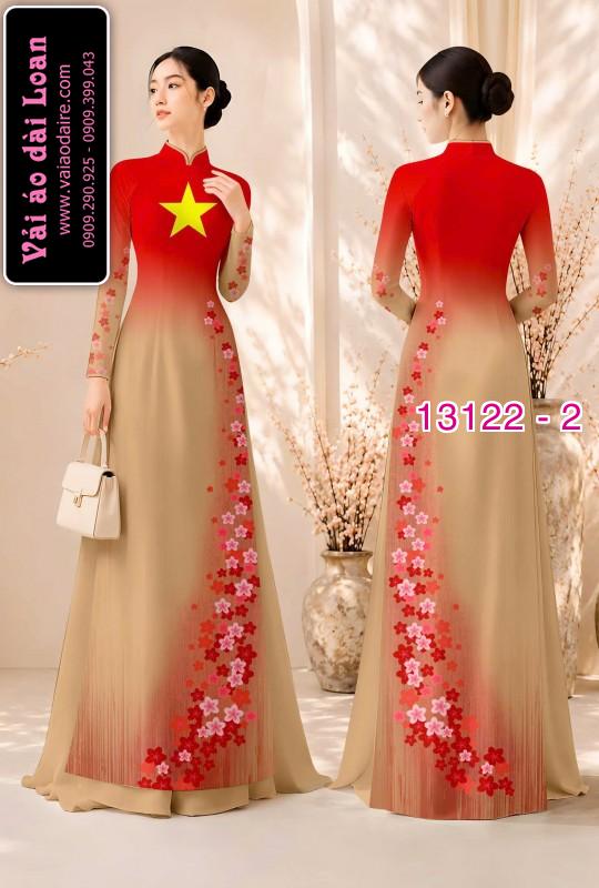 Vải áo dài lá cờ Việt  Nam