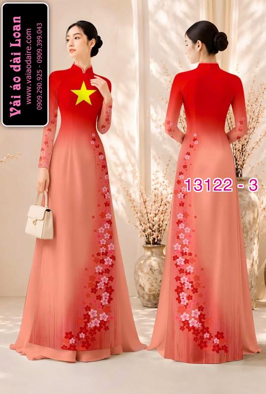 Vải áo dài lá cờ Việt  Nam