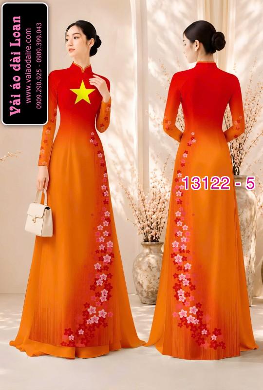 Vải áo dài lá cờ Việt  Nam