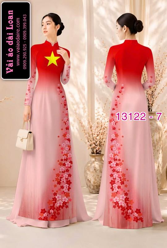 Vải áo dài lá cờ Việt  Nam