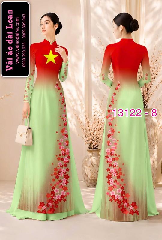 Vải áo dài lá cờ Việt  Nam