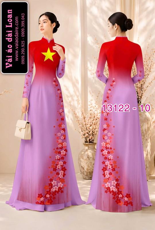 Vải áo dài lá cờ Việt  Nam