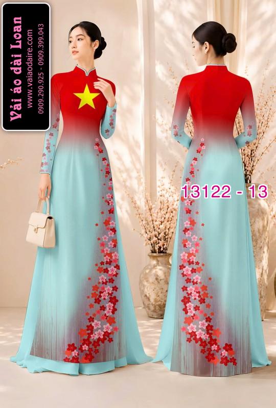 Vải áo dài lá cờ Việt  Nam
