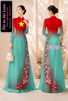 Vải áo dài lá cờ Việt  Nam-13122