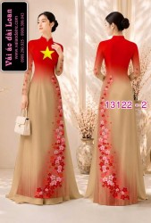 Vải áo dài lá cờ Việt  Nam