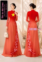 Vải áo dài lá cờ Việt  Nam