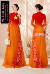 Vải áo dài lá cờ Việt  Nam