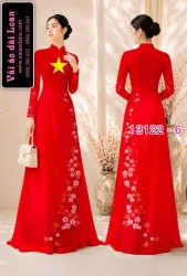 Vải áo dài lá cờ Việt  Nam