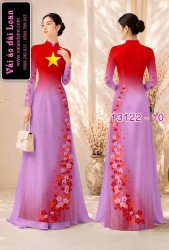 Vải áo dài lá cờ Việt  Nam
