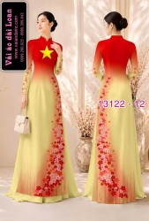 Vải áo dài lá cờ Việt  Nam