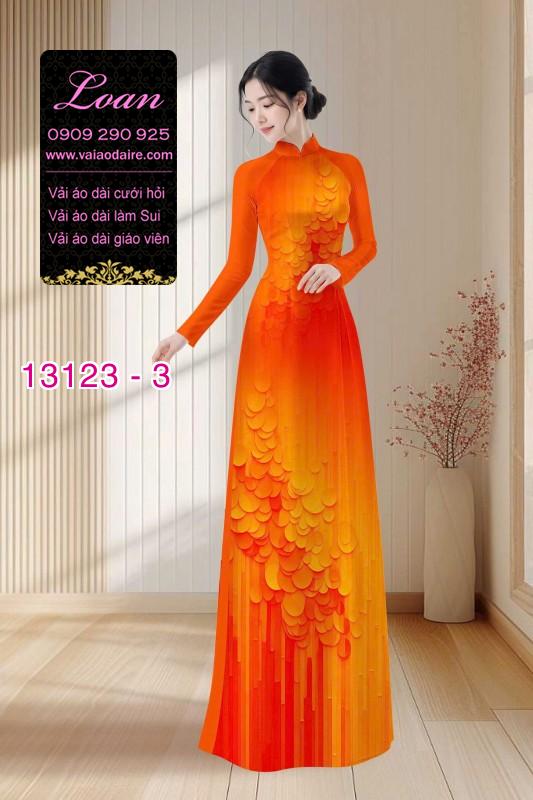 Vải áo dài hoa mờ in 3D