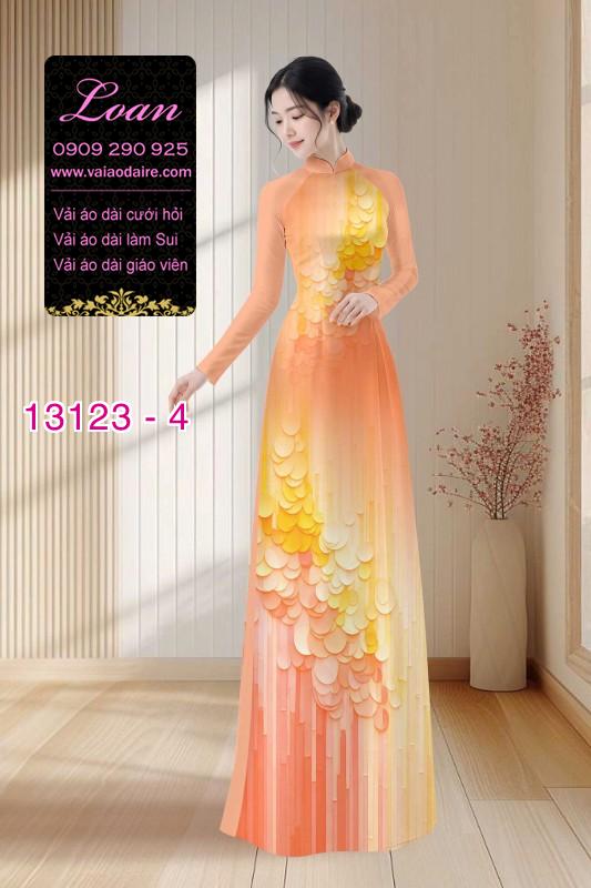 Vải áo dài hoa mờ in 3D