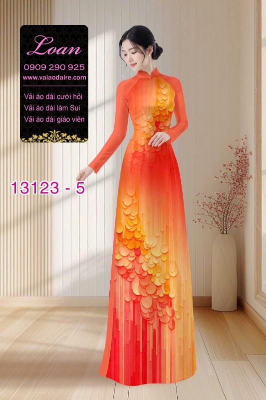 Vải áo dài hoa mờ in 3D