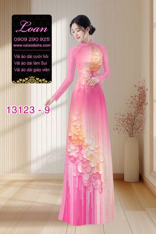 Vải áo dài hoa mờ in 3D