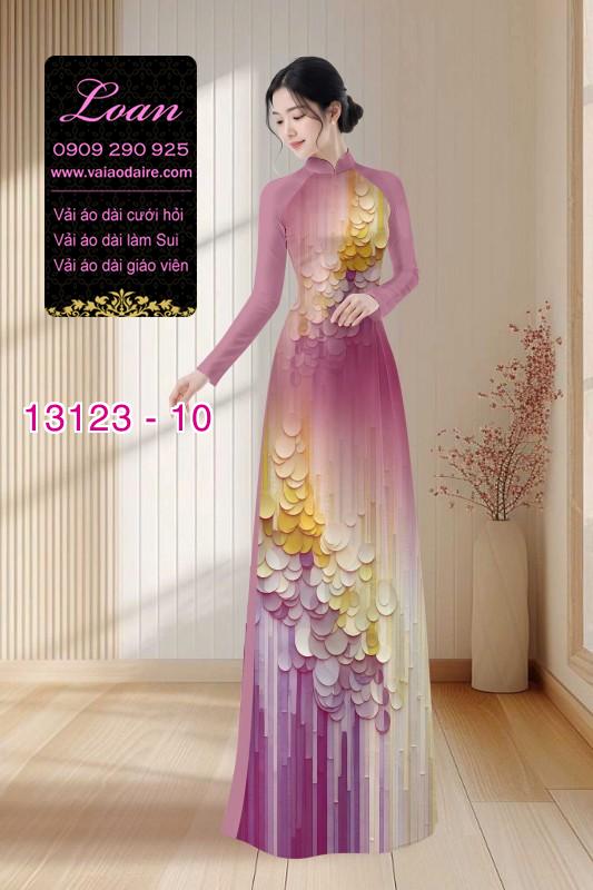 Vải áo dài hoa mờ in 3D