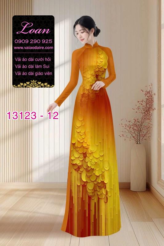 Vải áo dài hoa mờ in 3D