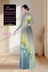Vải áo dài hoa mờ in 3D