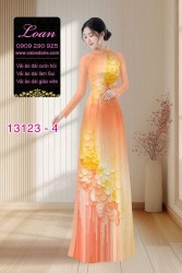 Vải áo dài hoa mờ in 3D