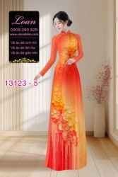 Vải áo dài hoa mờ in 3D