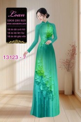 Vải áo dài hoa mờ in 3D