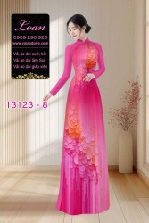 Vải áo dài hoa mờ in 3D