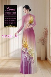 Vải áo dài hoa mờ in 3D