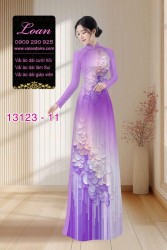 Vải áo dài hoa mờ in 3D