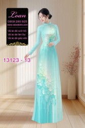 Vải áo dài hoa mờ in 3D