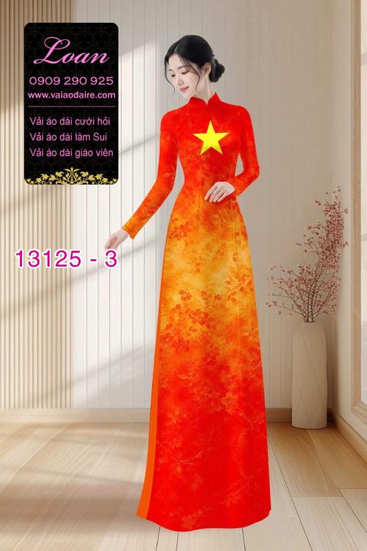 Vải áo dài lá cờ Việt  Nam