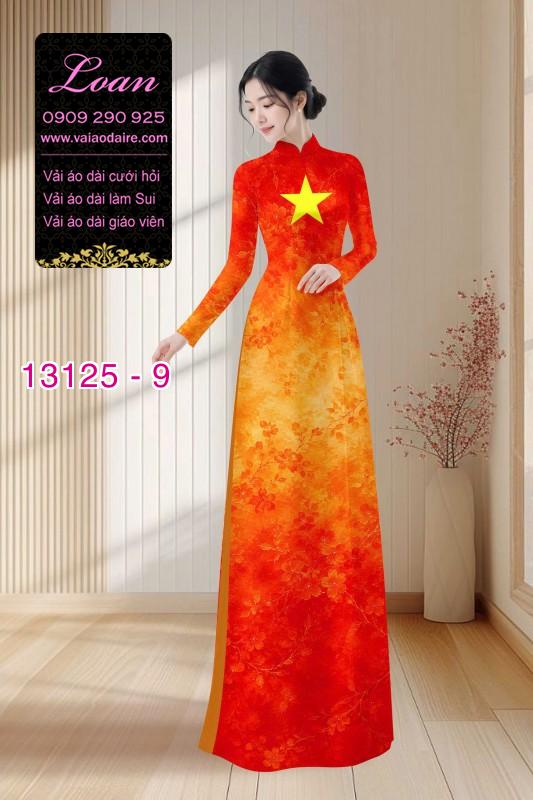 Vải áo dài lá cờ Việt  Nam