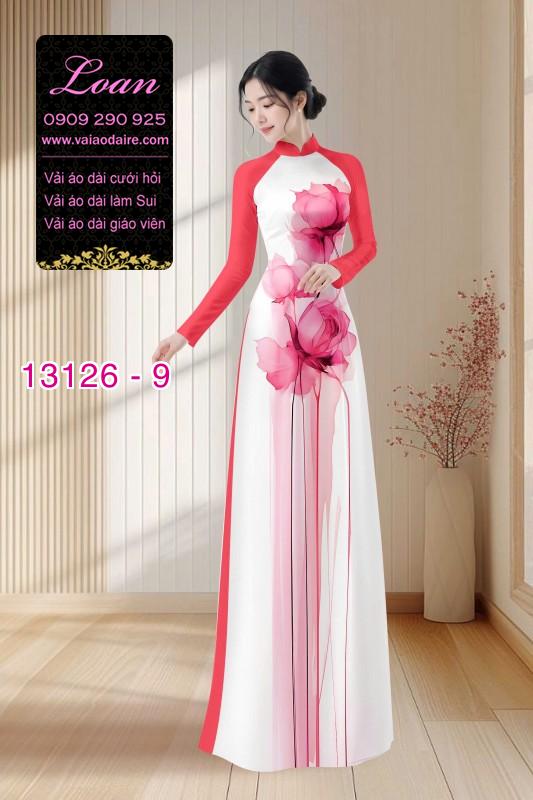 Vải áo dài hoa in 3D
