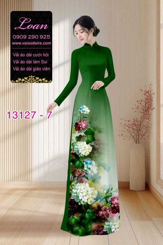 Vải áo dài hoa in 3D