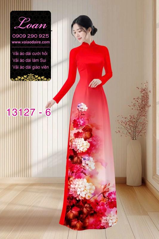 Vải áo dài hoa in 3D