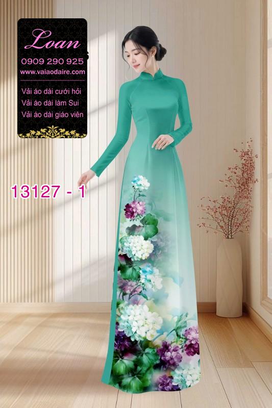 Vải áo dài hoa in 3D