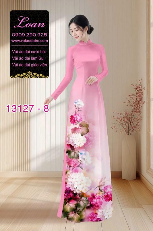 Vải áo dài hoa in 3D