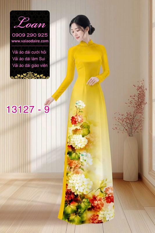Vải áo dài hoa in 3D