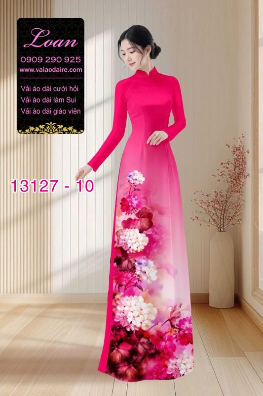 Vải áo dài hoa in 3D