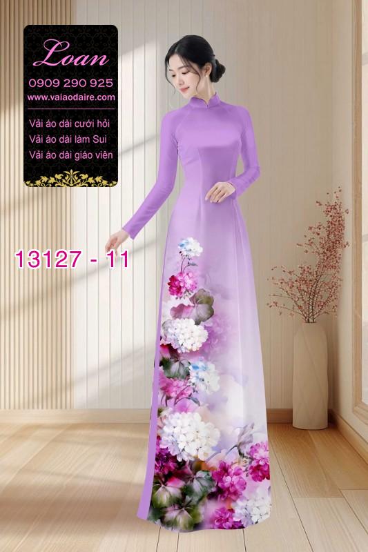 Vải áo dài hoa in 3D