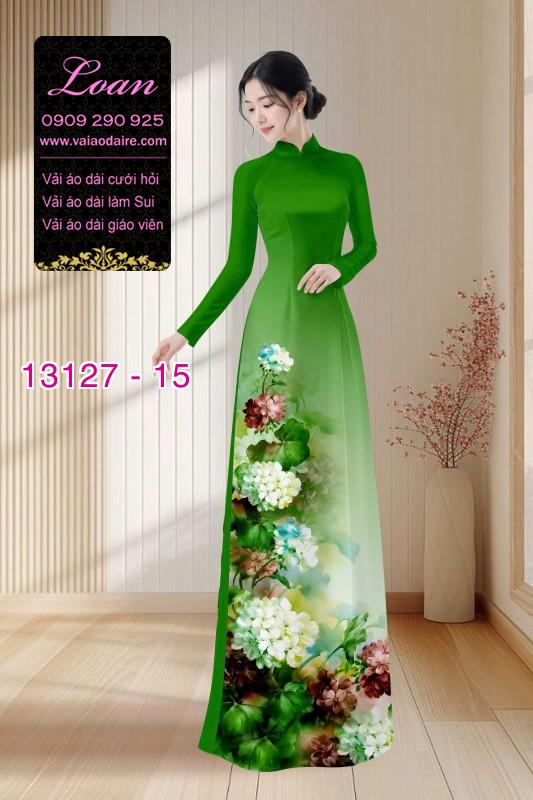 Vải áo dài hoa in 3D