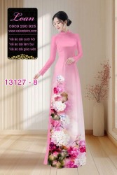 Vải áo dài hoa in 3D