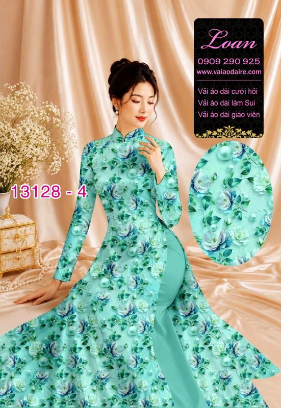 Vải áo dài hoa nhí in 3D